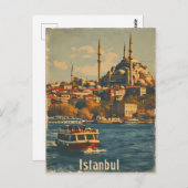 Carte postale Vintage du Bosphore d'Istanbul (Devant / Derrière)