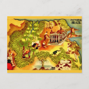 Carte postale vintage du Brésil