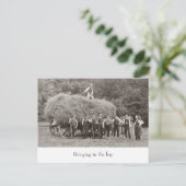 Carte postale vintage du chariot à foin (Debout devant)