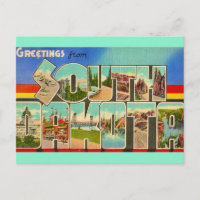 Carte postale vintage du Dakota du Sud