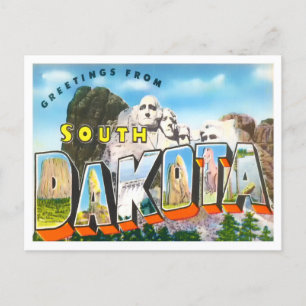 Carte postale Vintage du Dakota du Sud