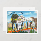 Carte postale Vintage du Dakota du Sud (Devant / Derrière)