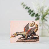 Carte postale vintage du dragon médiéval (Debout devant)