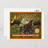 Carte postale vintage du Étiquette Crate (Devant / Derrière)