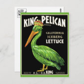 Carte postale vintage du Étiquette Crate (Devant / Derrière)