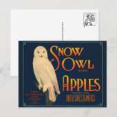 Carte postale vintage du Étiquette Crate (Devant / Derrière)