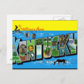 Carte postale Vintage du Kentucky (Devant / Derrière)