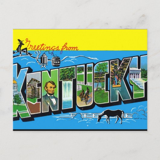 Carte postale Vintage du Kentucky (Devant)