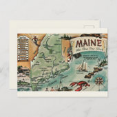 Carte postale vintage du Maine (Devant / Derrière)