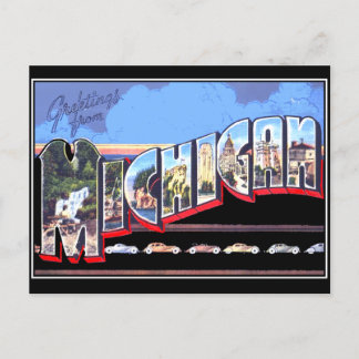 Carte postale Vintage du Michigan