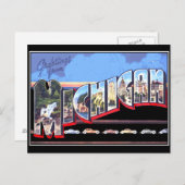 Carte postale Vintage du Michigan (Devant / Derrière)