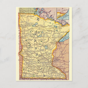 Carte postale vintage du Minnesota