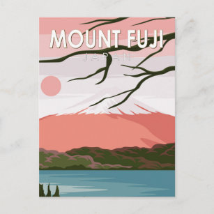 Carte Postale Vintage du Mont Fuji Japon