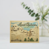 Carte postale vintage du Mont Rushmore Memorial na (Debout devant)