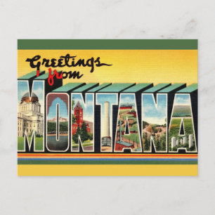 Carte postale vintage du Montana