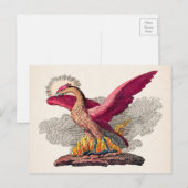 Carte postale vintage du phénix médiéval (Devant / Derrière)