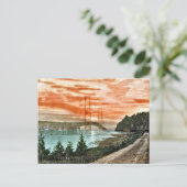 Carte postale Vintage du pont Mackinac (Debout devant)