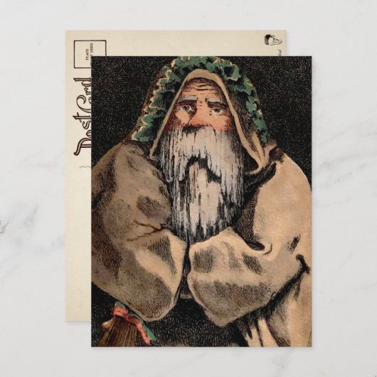 Carte postale vintage du roi de l'hiver (Devant / Derrière)