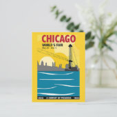 Carte postale Vintage du salon international de Ch (Debout devant)