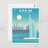 Carte Postale Vintage Dubaï Émirats arabes unis (Devant / Derrière)