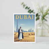 Carte Postale Vintage Dubai Skyline Desert Travel (Debout devant)