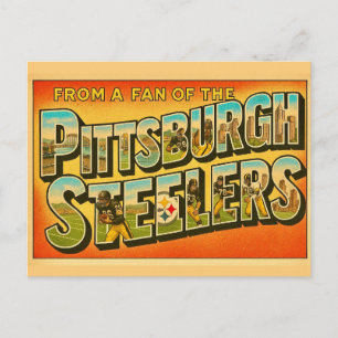 Carte postale vintage d'un fan de Pittsburgh