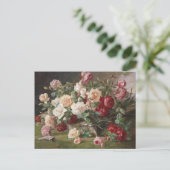 Carte Postale Vintage E. Hariel Rose Still Life           (Debout devant)