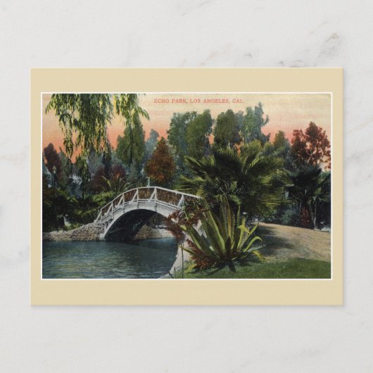 Carte Postale Vintage Echo Park Los Angeles (Devant)