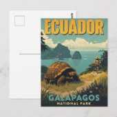 Carte Postale Vintage Ecuador Galapagos Travel (Devant / Derrière)