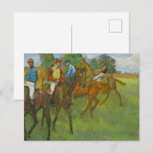 Carte Postale Vintage Edgar Degas Avant la Course Art