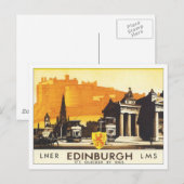 Carte Postale Vintage Edinburgh LNER (Devant / Derrière)