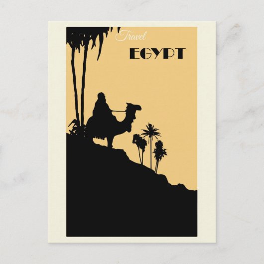 Carte Postale Vintage Egypt Camel Desert Travel (Devant)