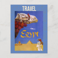 Vintage Egypte Camel Pyramide Désert Voyage