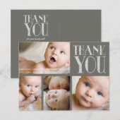 CARTE POSTALE VINTAGE Élégante Remerciement Photo  (Devant / Derrière)