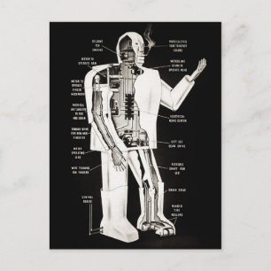 Carte postale vintage Elektro Robot Design