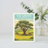 Carte Postale Vintage Elk Grove Californie (Debout devant)