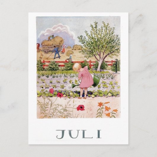 Carte postale vintage Elsa Beskow June (Devant)