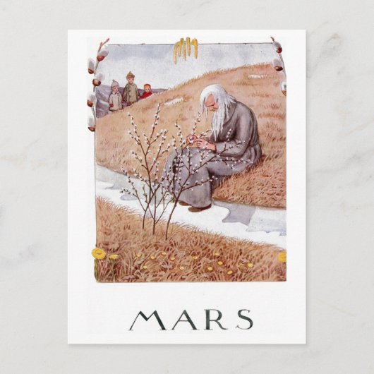 Carte postale vintage Elsa Beskow March (Devant)