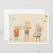 Carte postale vintage Elsa Beskow Seasons and Chil (Devant / Derrière)