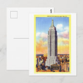 Carte postale vintage Empire State Building (Devant / Derrière)