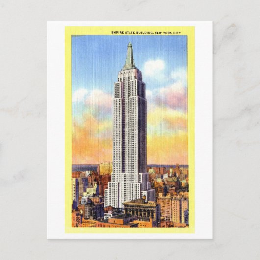 Carte postale vintage Empire State Building (Devant)