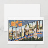 Carte postale vintage en Californie (Devant / Derrière)