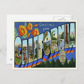 Carte postale vintage en Californie (Devant / Derrière)