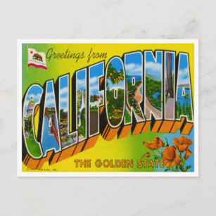 Carte postale vintage en Californie