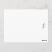 Carte postale vintage en Merci blanc (Dos)