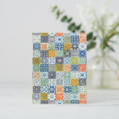 Carte postale vintage en tissu de Patchwork (Debout devant)