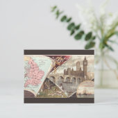 Carte Postale Vintage England Map (Debout devant)