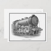 Carte Postale vintage Engraving Train (Devant / Derrière)