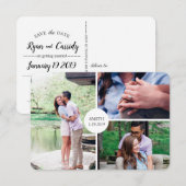 Carte Postale Vintage Enregistrer La Date (Devant / Derrière)