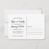 Carte Postale Vintage Enregistrer La Date (Dos)